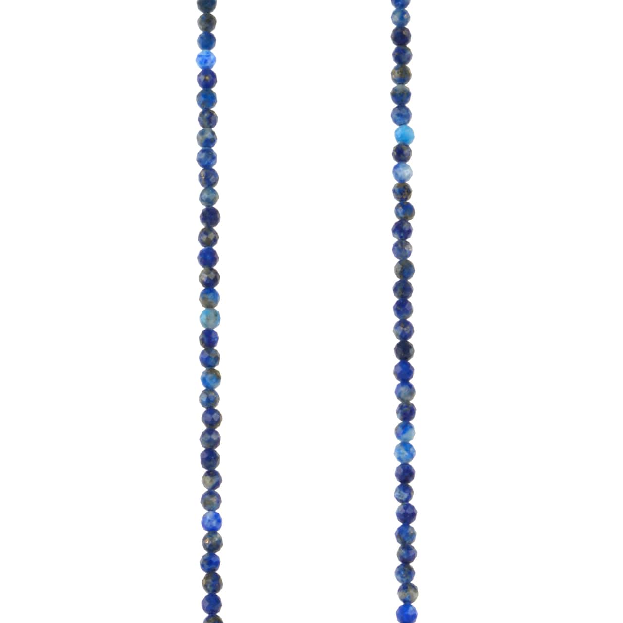 12 Pack: Dyed Lapis Faceted Round Beads, 2mm by Bead Landing™